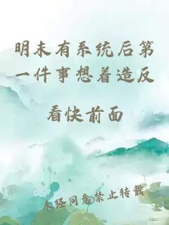 明末有系统后第一件事想着造反